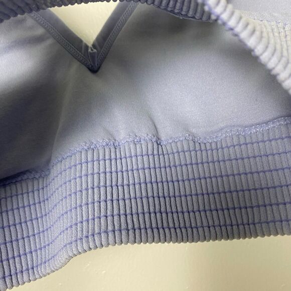 Tranquil & True Bra Bralette Blue Striped Women Teens Youth Sport Bra Stretch - Picture 10 of 11